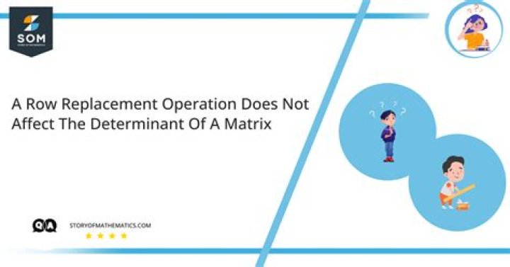a row replacement operation does not affect the determinant of a matrix.
