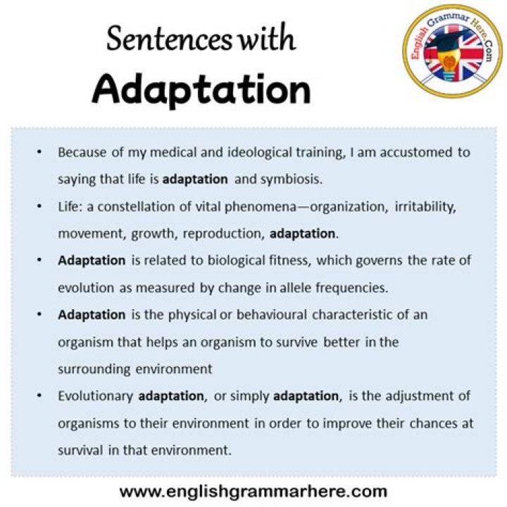 adaptation in a sentence