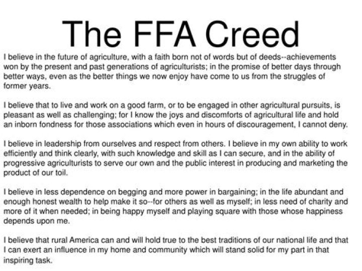 agriculture creed