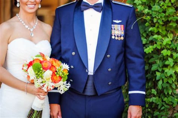 air force dress blues wedding