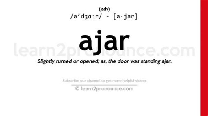 ajar meaning