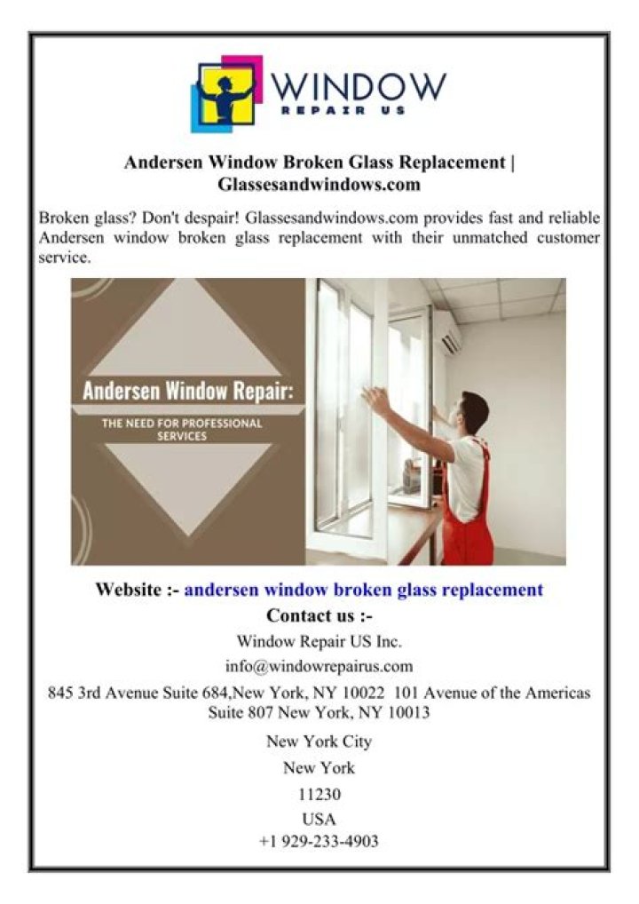 andersen window repair broken glass