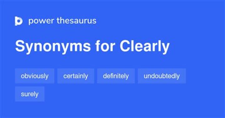 another word for clearly