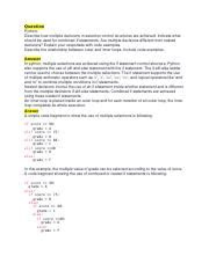 Are multiple decisions different from nested decisions?