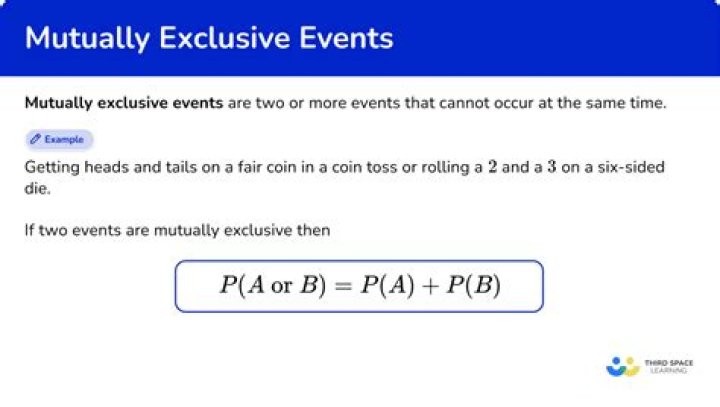 Are mutually exclusive events disjoint?