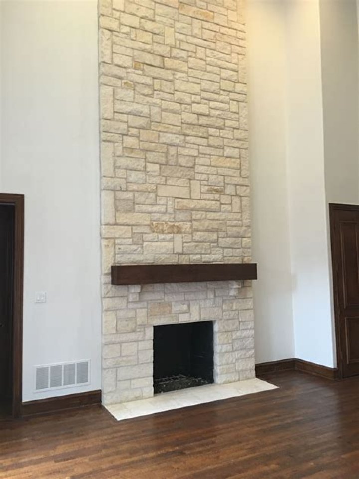 austin stone fireplace