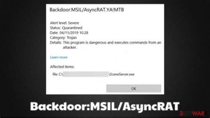 Backdoor:MSIL/AsyncRAT.GG!MTB
