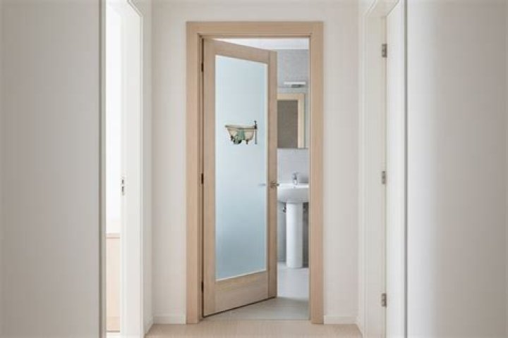 bathroom door open bath