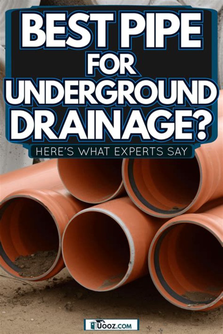 best pipe for underground drainage