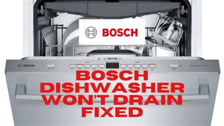 bosch dishwasher not draining