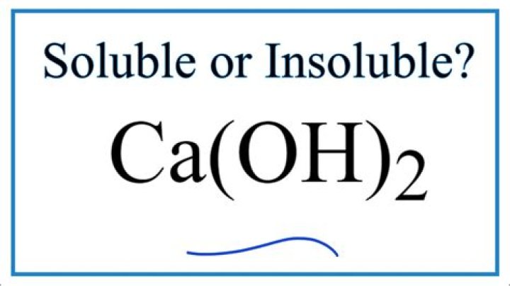 ca(oh)2 soluble or insoluble