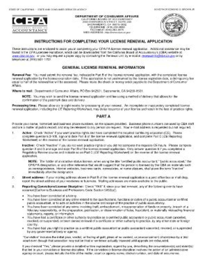 california cpa license renewal