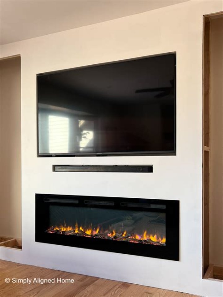 Can a TV be mounted above an electric fireplace