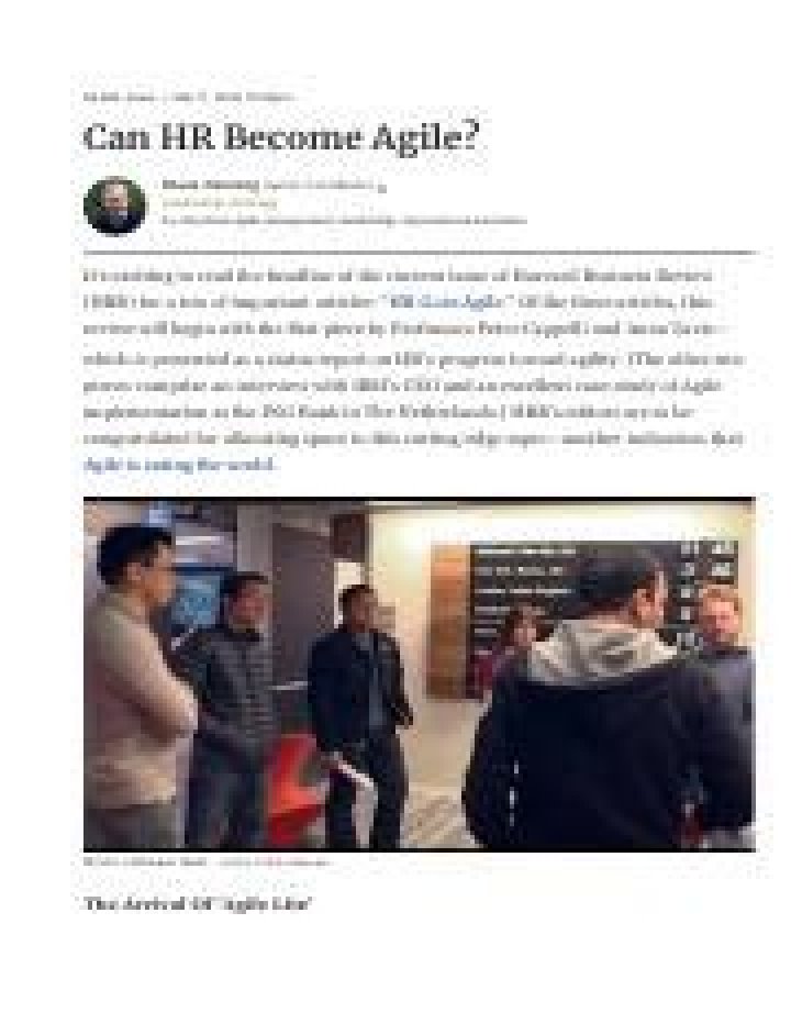 Can HR become agile