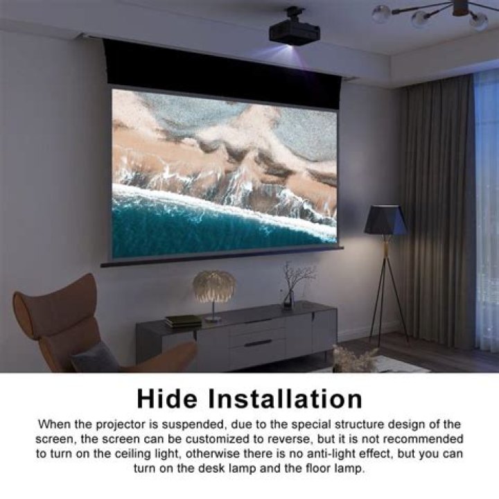 Can you hang a projector screen from the ceiling?