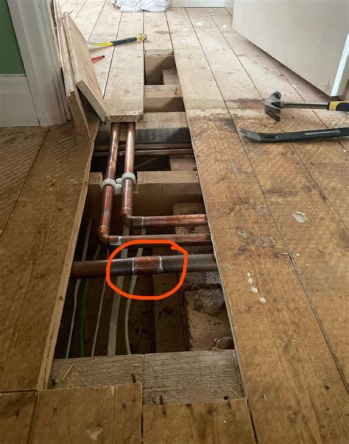Can you run gas pipes under floorboards
