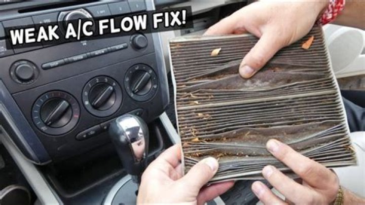 car air conditioner blowing weak