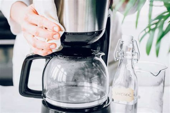 clean coffee maker with vinegar