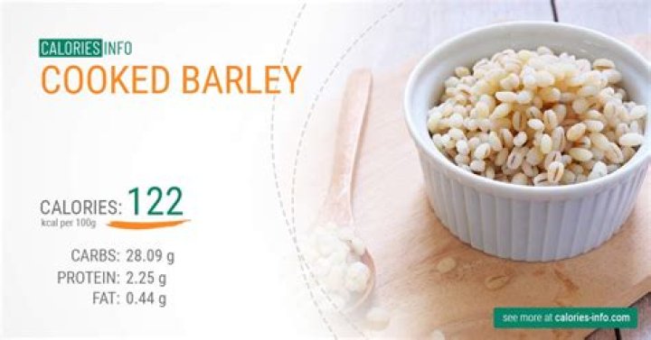 cooked barley calories