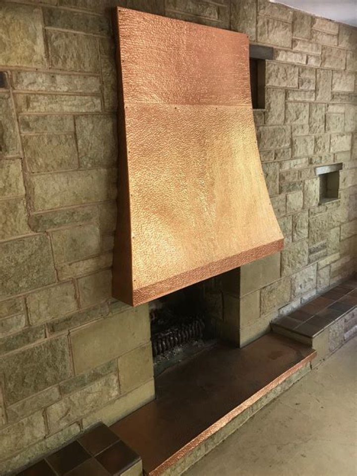copper fireplace hood