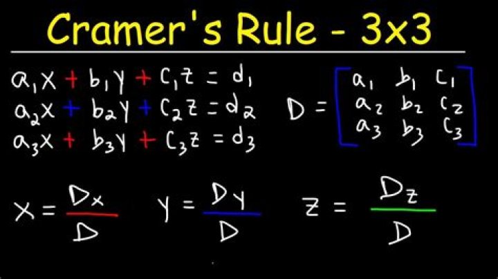 cramer rule 3×3