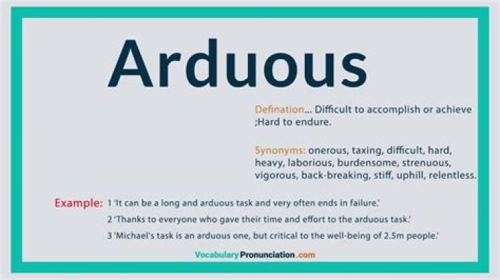 define arduous