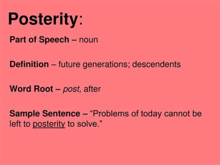 define posterity