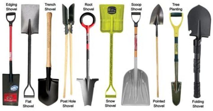 different types of shovels