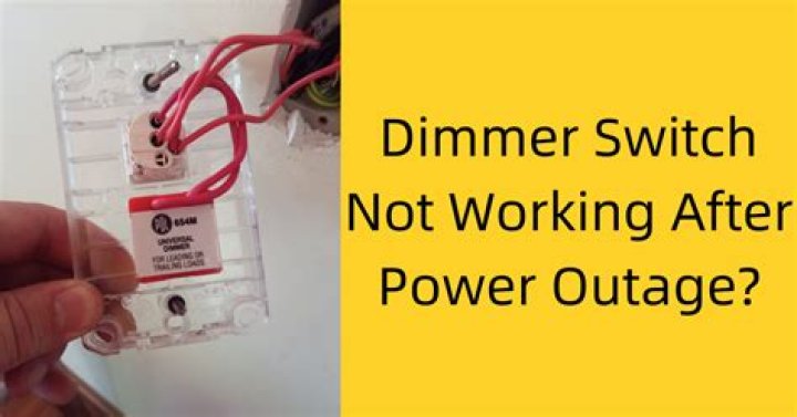 dimmer switch not working