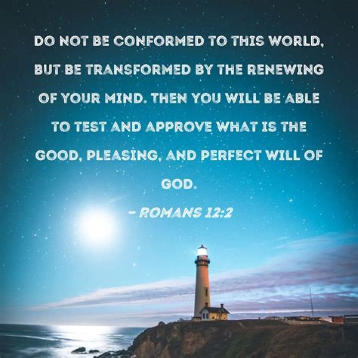 do not be conformed to this world