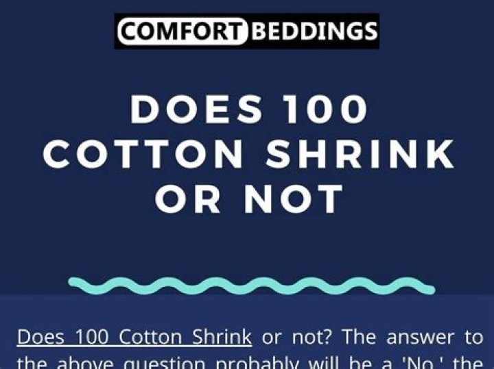 does 100 cotton shrink