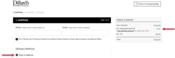 Does Dillard offer free shipping?