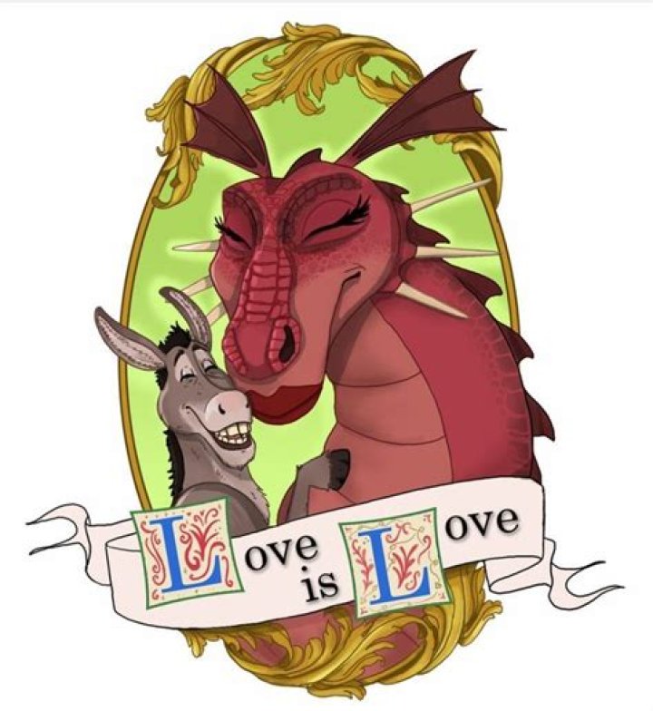 Does Donkey love the dragon?