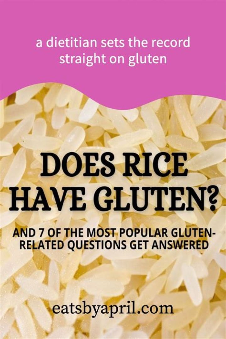 does rice have gluten