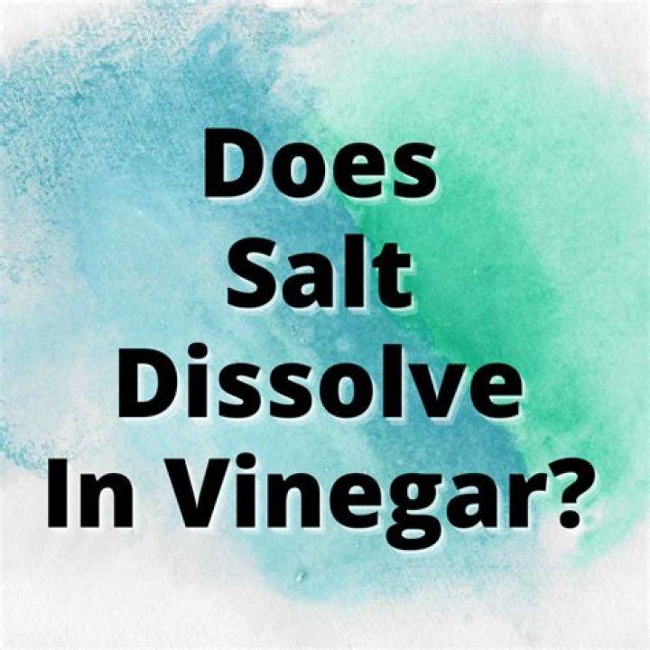 does salt dissolve in vinegar