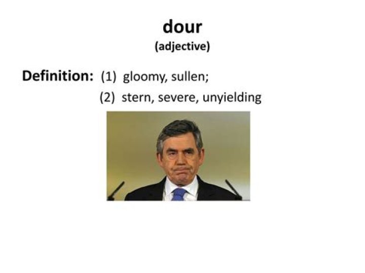 dour sullen definition