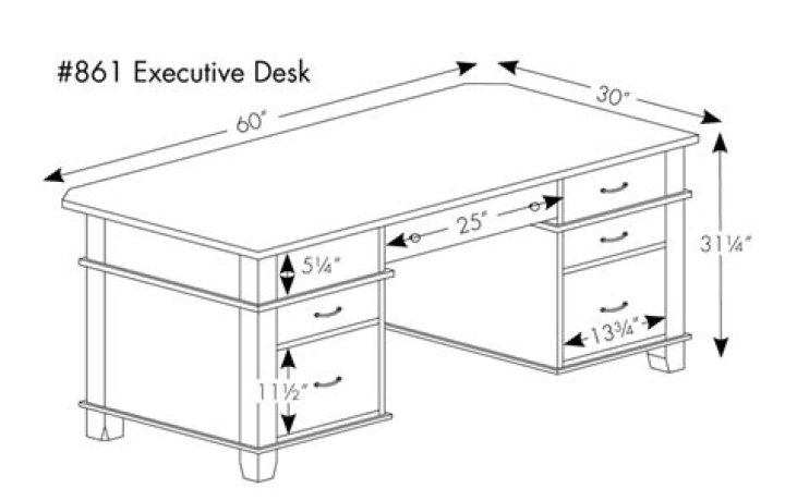 executive desk dimensions