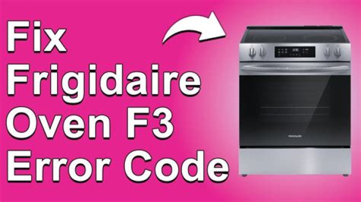 f3 code on oven