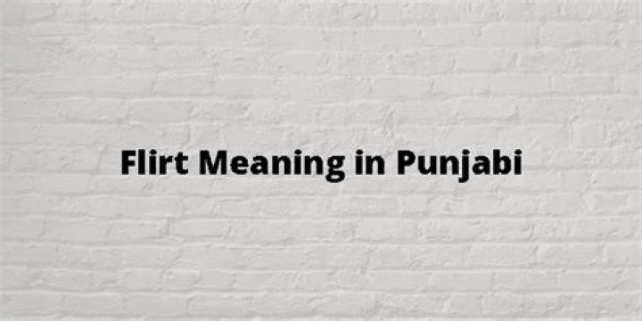 flirt meaning in punjabi