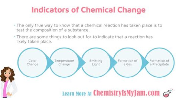 four indicators of chemical change