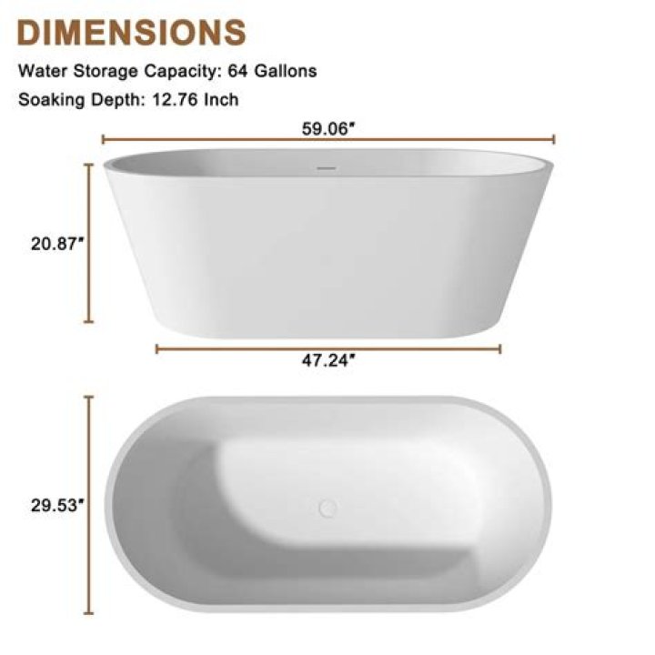 freestanding tub clearance
