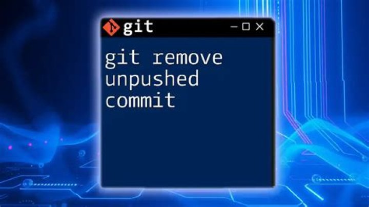 git remove unpushed commit