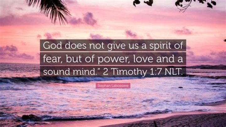god did not give you a spirit of fear