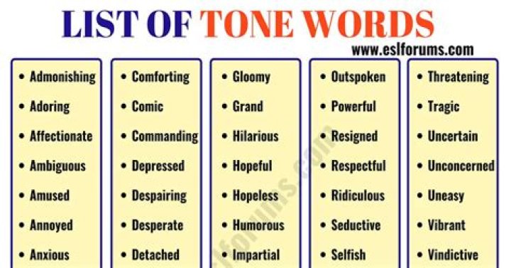 good tone words