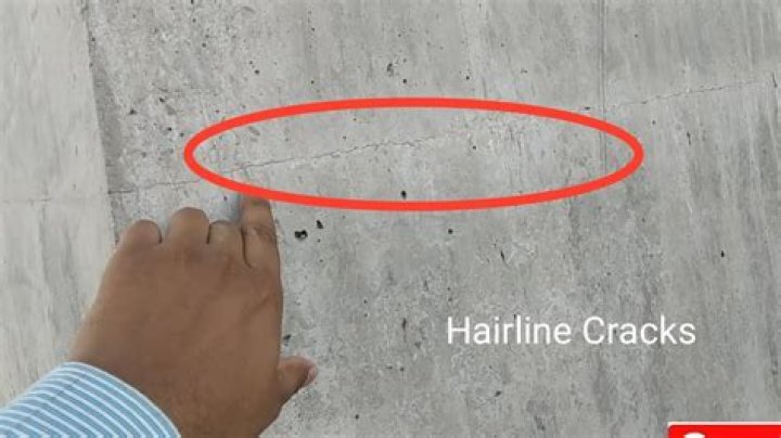 hairline cracks in concrete slab