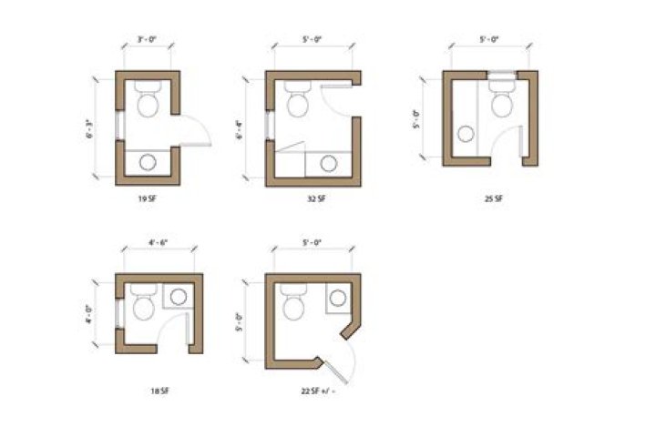 half bathroom dimensions