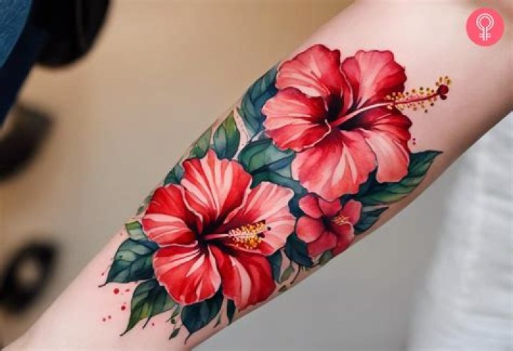 hibiscus flower tattoo