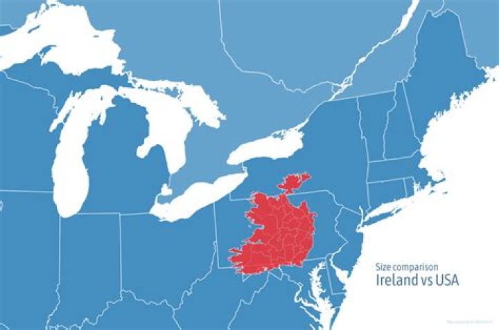 How big is Haiti compared to Ireland?