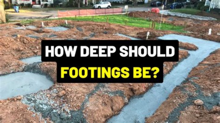 How deep should porch footings be