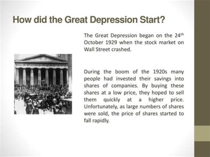 How did the Great Depression start?